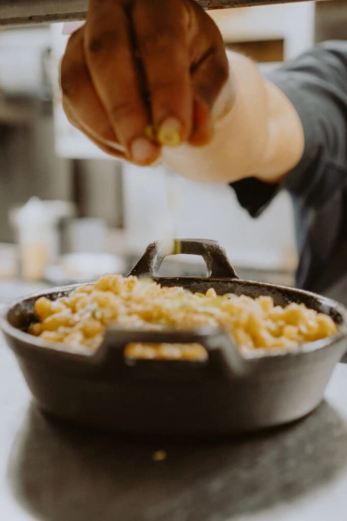 Macaroni servi à la poêle au Balthazar